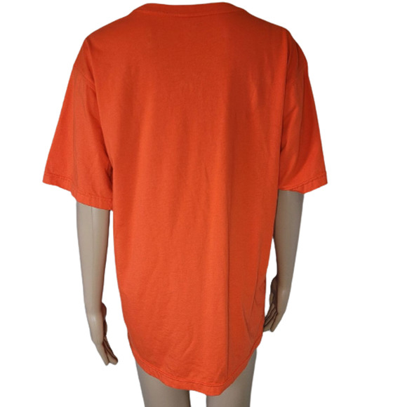 Reebok Men's Orange Graphic Printed Short Sleeve Crew Neck T-Shirts Top Size M - Picture 3 of 8